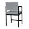 Lesro Lenox Steel Hip Chair Metal Frame, Black, RS Fog Upholstery LS1161 - alternate 2